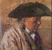 Adolph von Menzel Peasant with a Three-Cornered Hat Germany oil painting reproduction